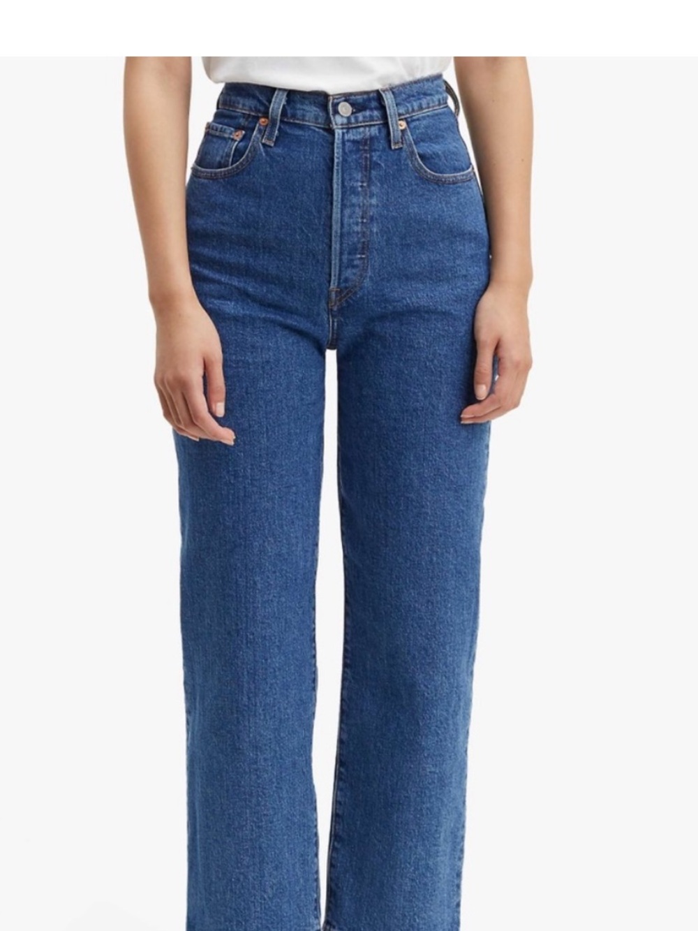Levi's Ribcage Straight Jeans, Medium Wash